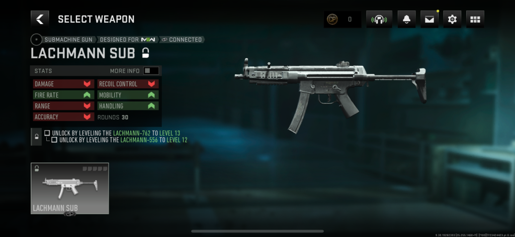 Luchmann SUB (MP5) Warzone Mobile